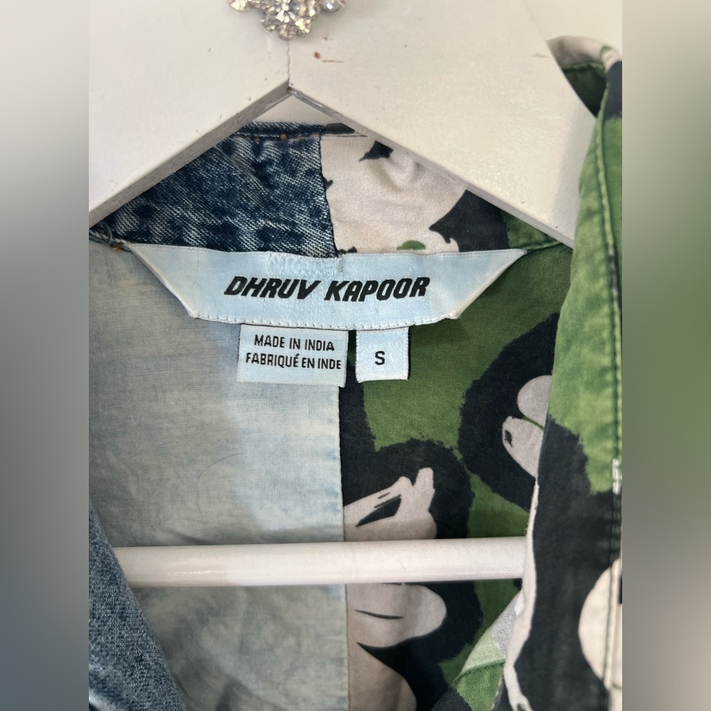 Oversized Patchwork Button Down Shirt. Sz S - image 7